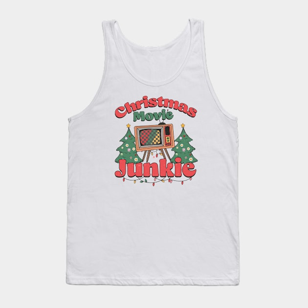 Christmas Movie Junkie, Retro Christmas, Popular Christmas Tank Top by Pop Cult Store